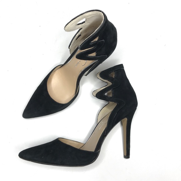 Jessica Simpson Shoes - Jessica Simpson Basket Heel Classic Suede Pumps